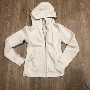Lululemon white scuba zip up